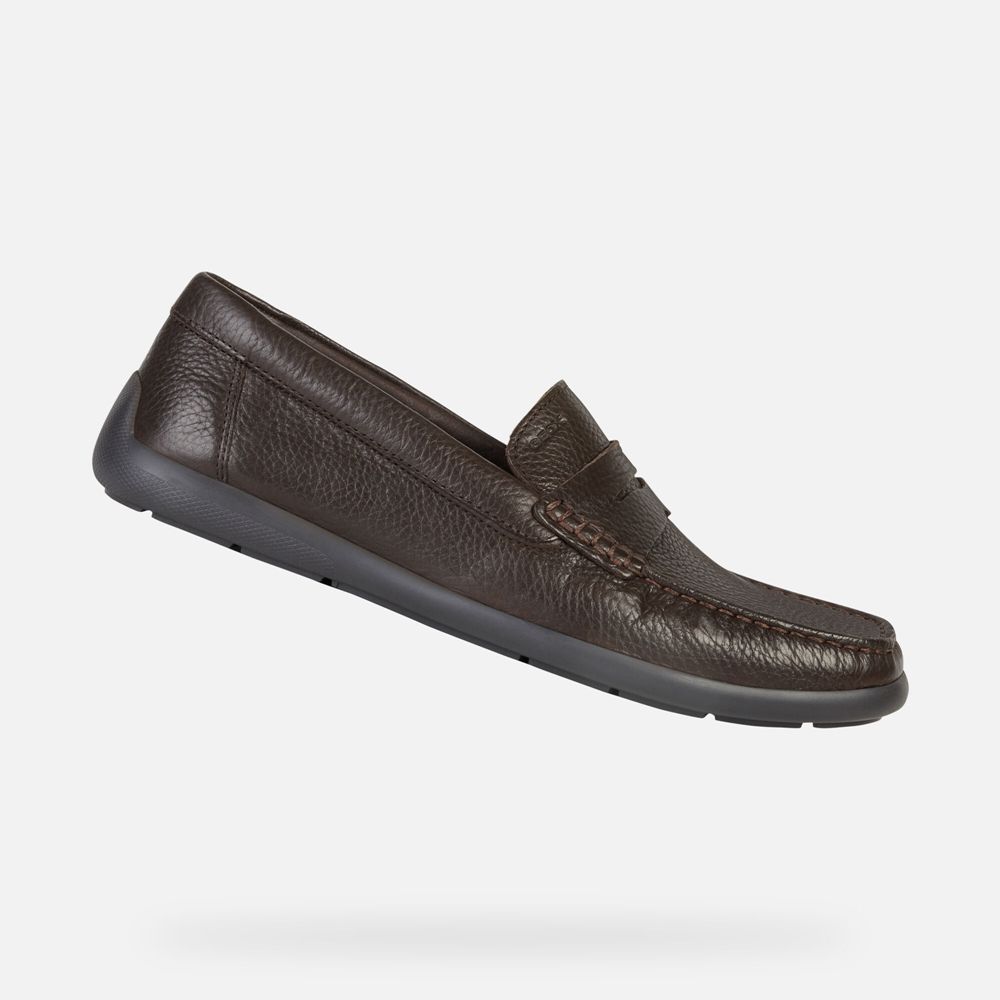 Geox Erkek Loafers Koyu Kahverengi - Devan - LMB-175984